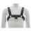 Black Leather Chest Strap Faux Leather Metal Ring Support Strap Back Binding Strap For Men 3