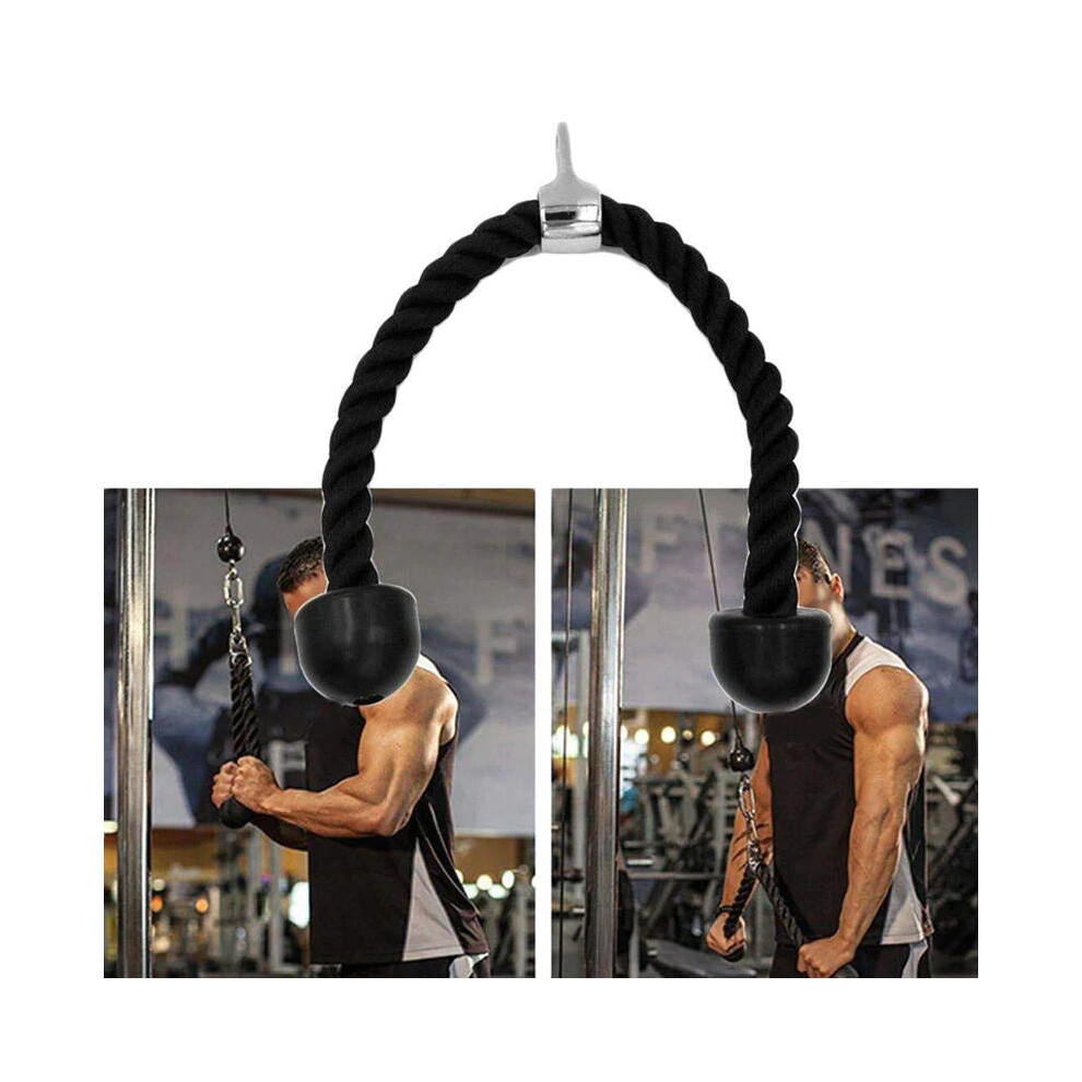 Tricep Abdominal Crunches Rope Pull Down Muscle Body Building Pull Rope Gym Fitness Exercise Tools