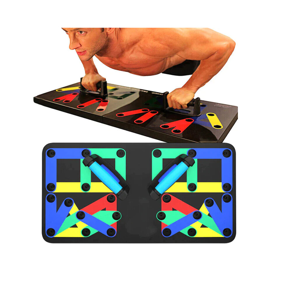 14 In 1 Multi Function Folding Push Up Board Home Gym Muscle Training Fitness Exercise Tools