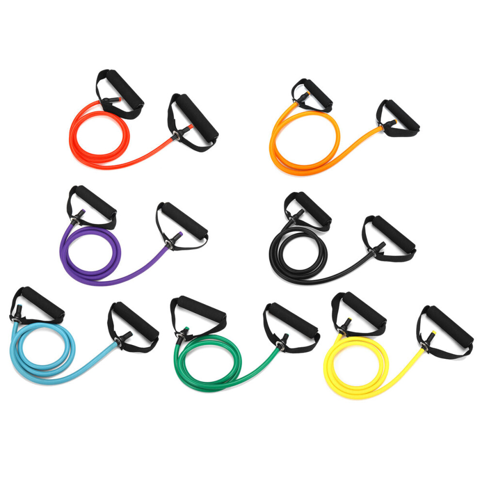 (Yellow) 1Pc 10/15/20/25/30/35/40lbs Resistance Bands Fitness Muscle Training Exercise Bands