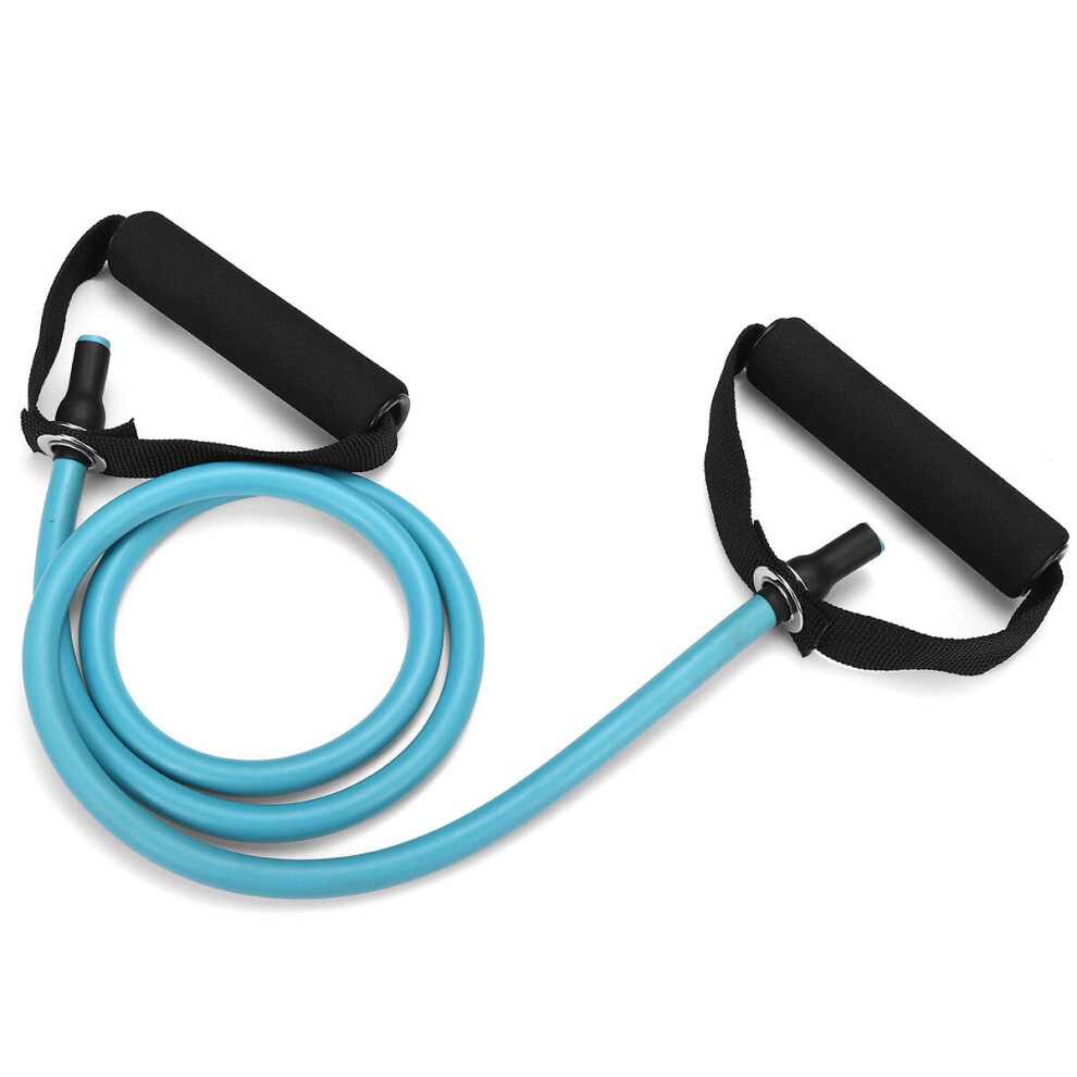 (Blue) 1Pc 10/15/20/25/30/35/40lbs Resistance Bands Fitness Muscle Training Exercise Bands