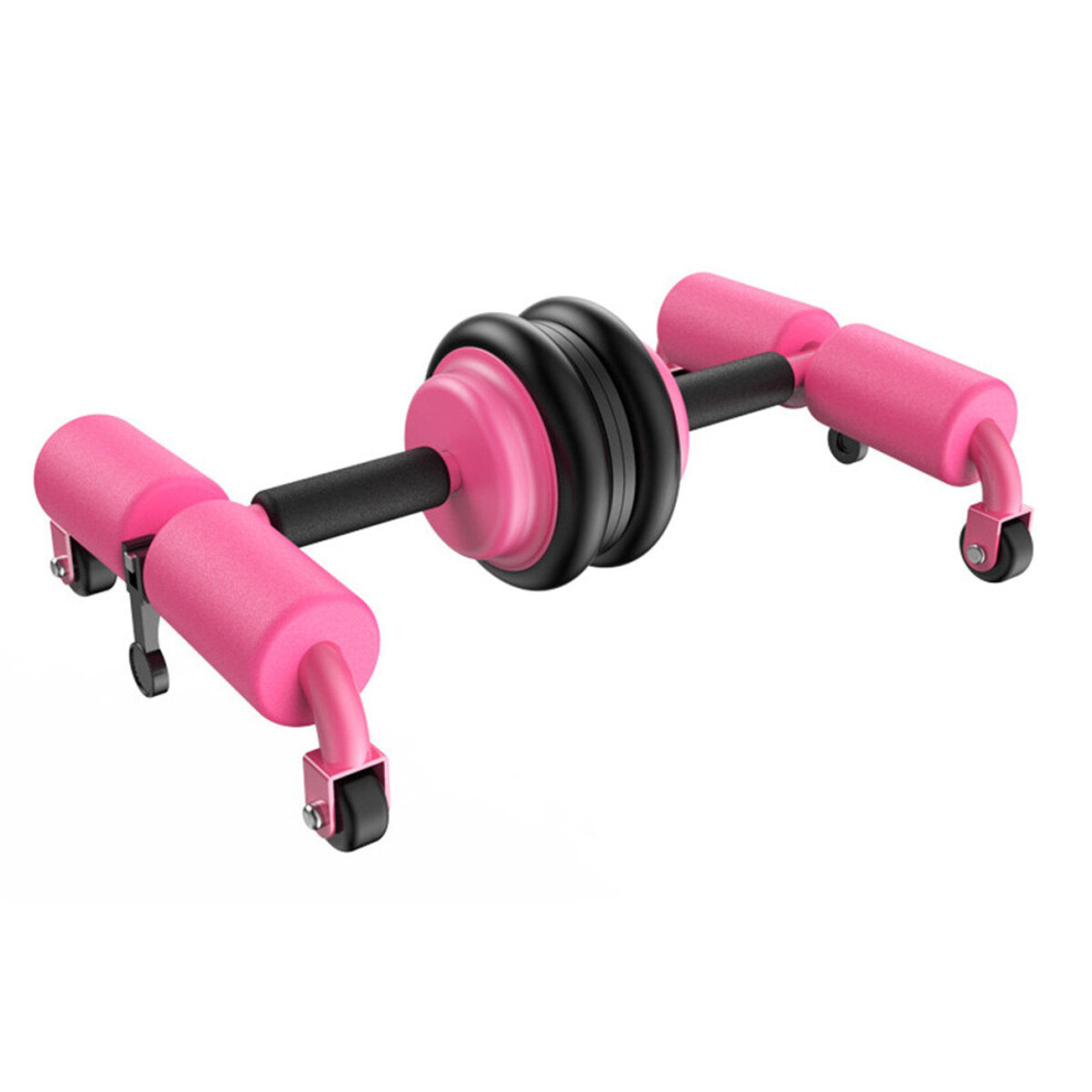 (Pink) Multi-function Fitness Sit Up Bar Assistant Gym Push Up Device Exercise Tools for Home Abdominal Muscle Training