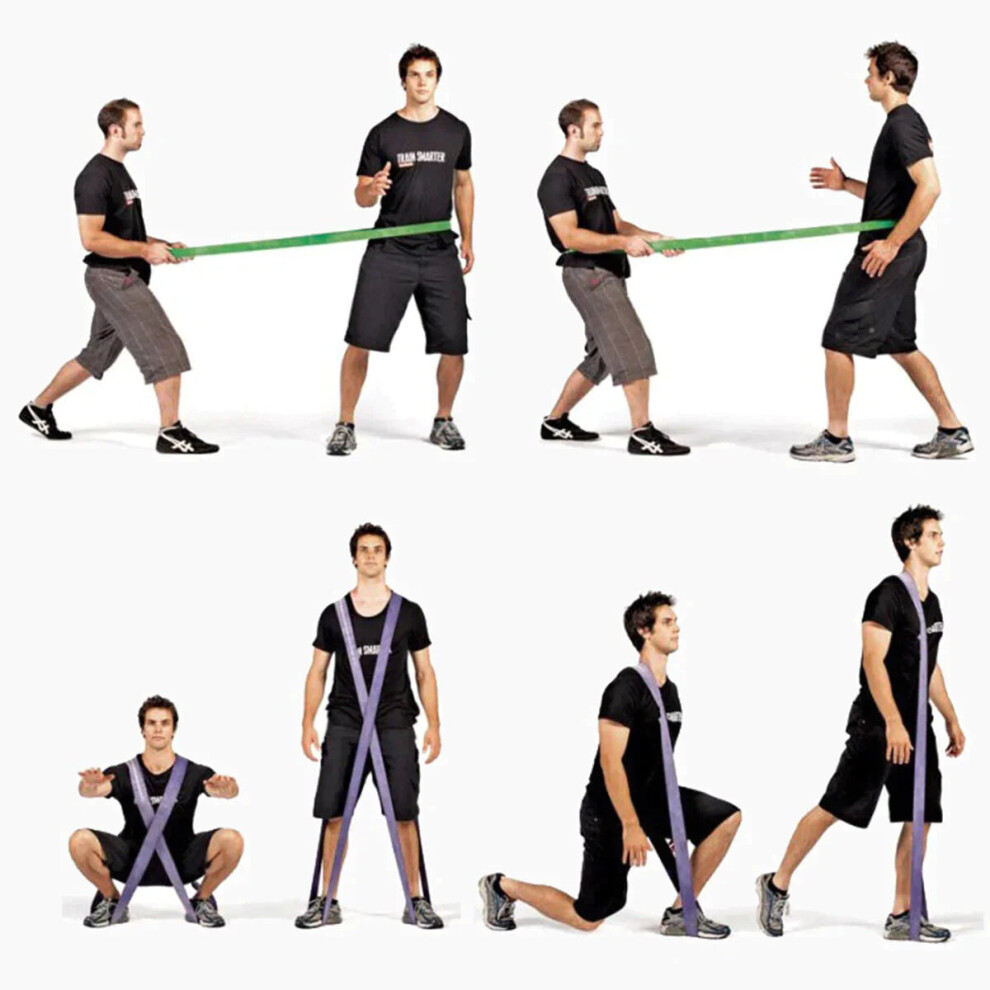 4pcs 8-85lb 2080x4.5mm Resistance Bands Set Heavy Duty Exercise Elastic Band Workout Ruber Loop