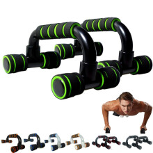 (Grey Orange) 2PCS Max Load 200KG Fitness Push Up Bar Foam Handle Anti Slip Push-Ups Stands Bars Chest Training Exercise Tools