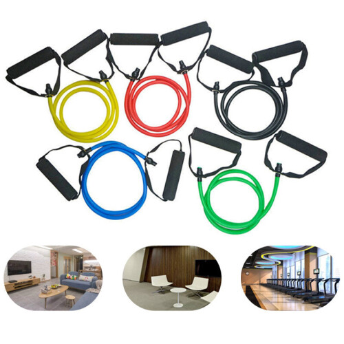 (Red) 25Ib Resistance Bands Home Multi-Function Leg Arm Expansion Strength Training Elastic Yoga Band 1