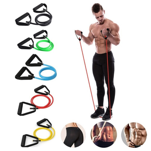 (Red) 25Ib Resistance Bands Home Multi-Function Leg Arm Expansion Strength Training Elastic Yoga Band 2