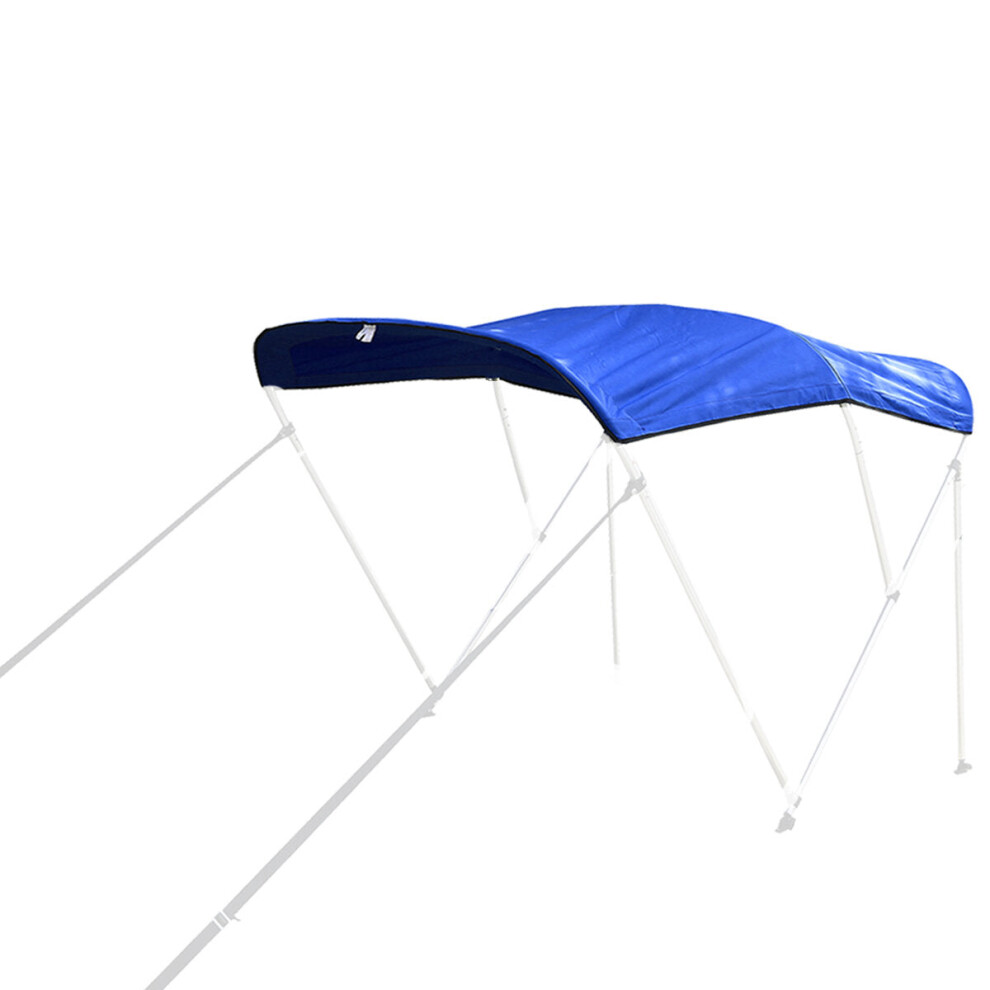 (73''-78'') 600D 3 Bow Bimini Top Replacement Canvas Cover with Boot without Frame Blue