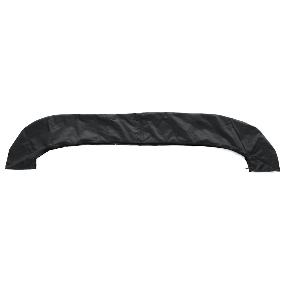 (73''-78'') Black 3 Bow 600D Bimini Top Boot Cover Marine Boat Shade Canopy Yacht Roof Tarpaulin Dust Cover With Zipper