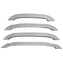 (91''-103''W) 600D Bimini Top Boot Cover Storage Bag Sock Boat Shade No Frame Gray For 4BOW