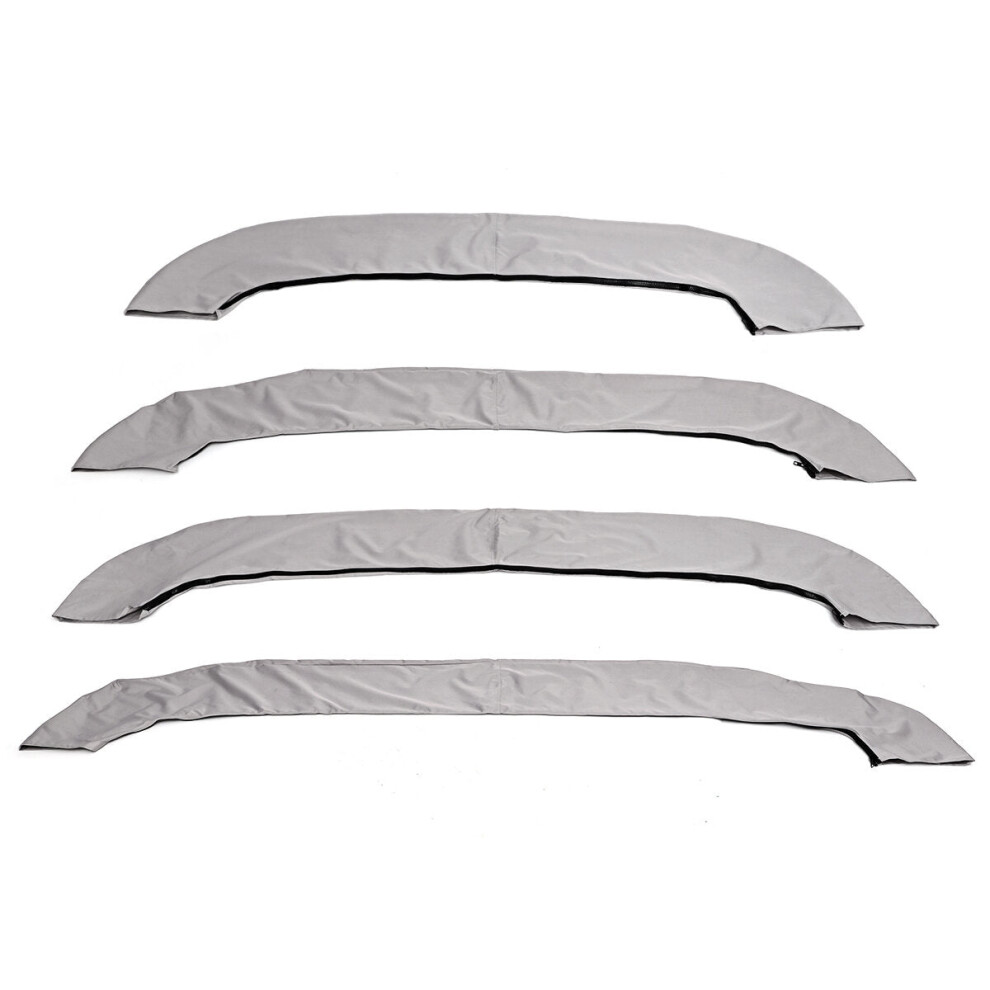 (67''-72''W) 600D Bimini Top Boot Cover Storage Bag Sock Boat Shade No Frame Gray For 4BOW