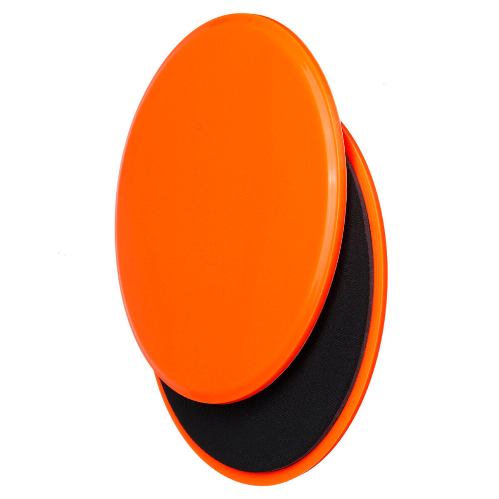 (Orange) 2PCS/Set Fitness Round Gliding Discs Dual Sided Home Gym Fitness Abs Exercise Tools