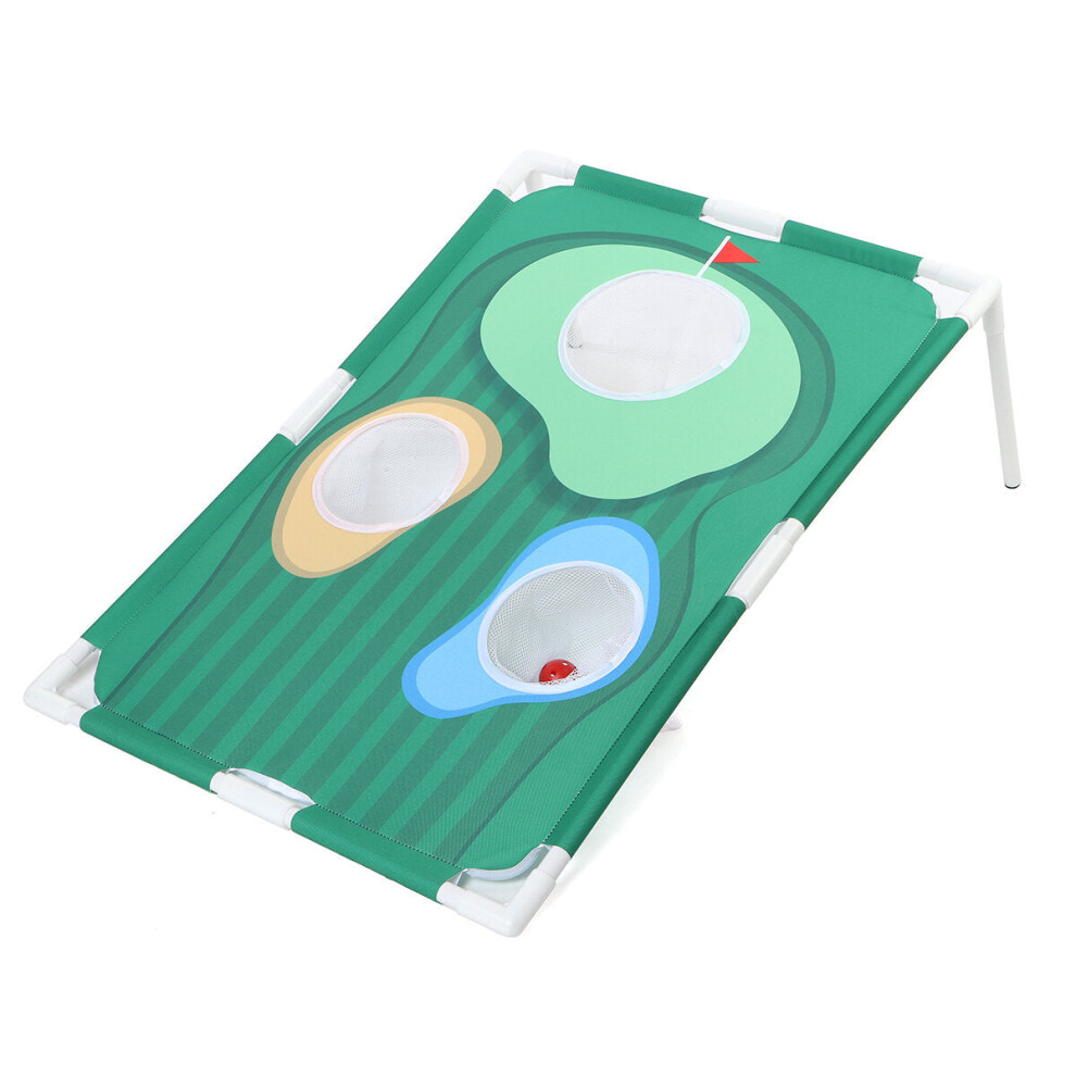 (Single) Golf Chipping Practice Board With Net Golf Pitching Cages Mats Kit Set Golf Training Aids for Indoor Outdoor