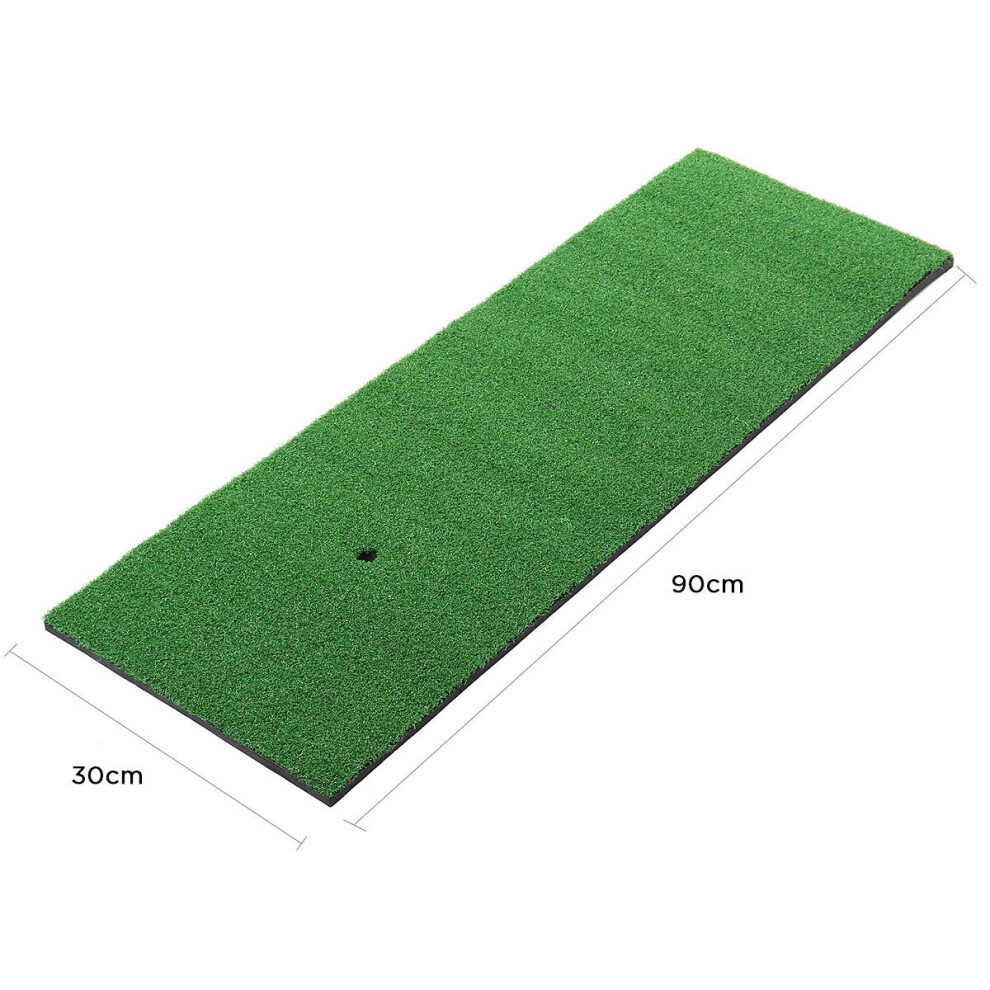 (30x90cm) 30x60/90cm Grass Golf Training Practice Mat Golf Oxford TEE Driving Hitting Range Mat Golf Turf Pitching Mat with Rubber Tee Holder Indoor O