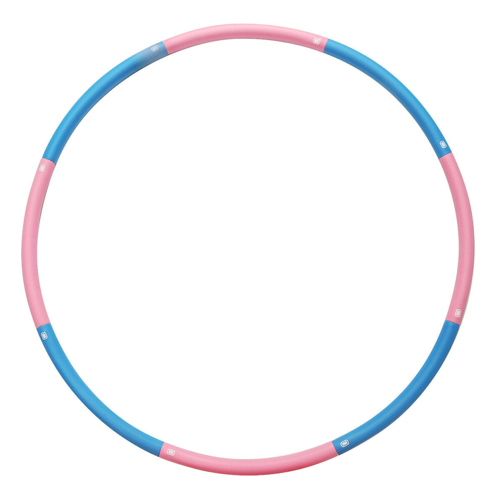 (Pink) 8 Section Removable Sport Hoops 37.4inch Portable Abdominal Exercise Slimming Gymnastic Circle Fitness Gym