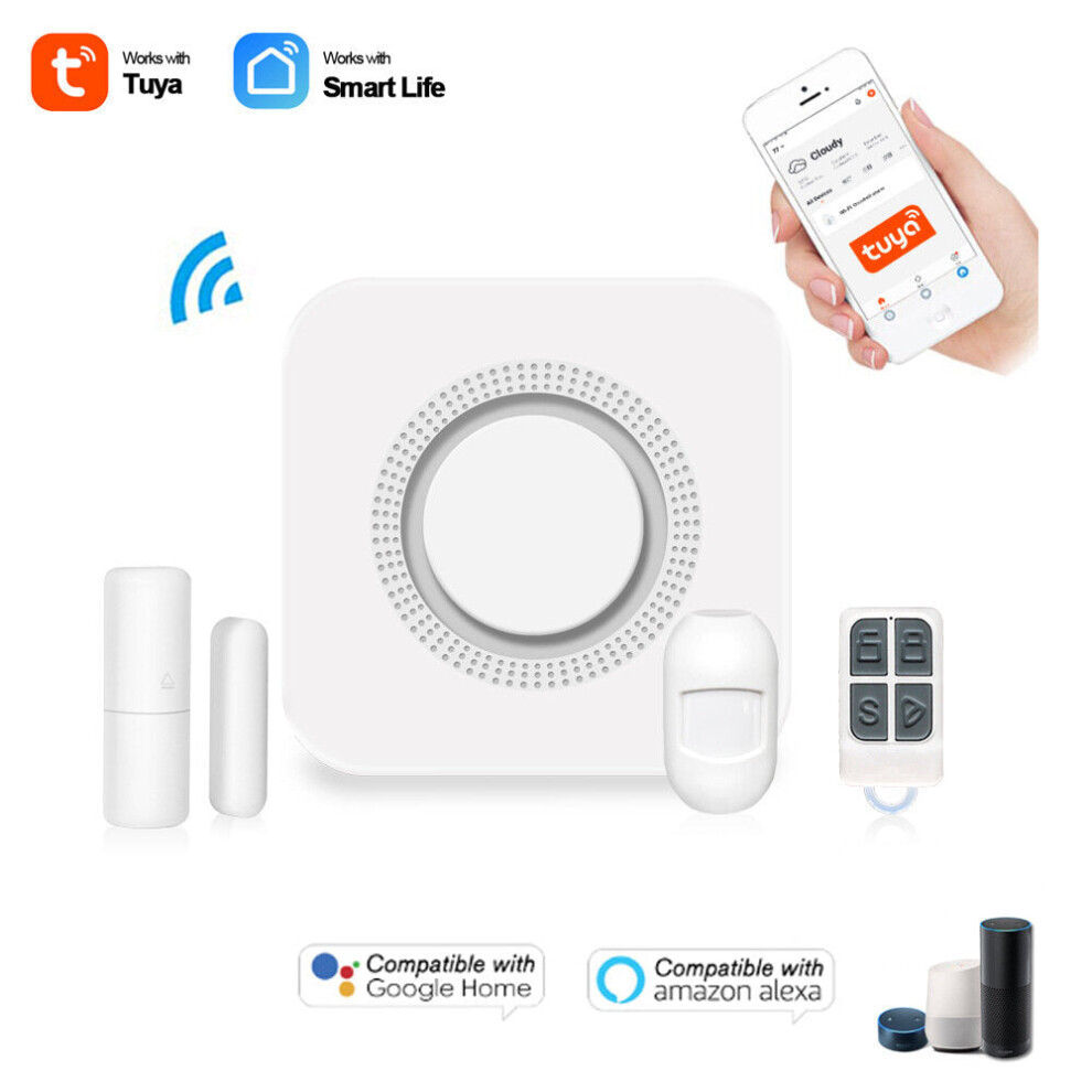 WiFi Wireless Smart Home Security Alarm System Home Remote Control Security Kit Works With Smart Life