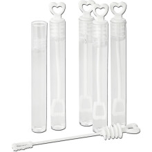 48pcs Love Heart Wand Tube Bubble Soap Bottle Playing Fun Kid Toy Wedding Decor Compact And Carry Convenient Empty Bottle