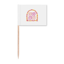 Back House Holds Boxes Art Deco Fashion Toothpick Flags Marker Topper Party Decoration