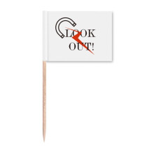 Attention English Toothpick Flags Marker Topper Party Decoration