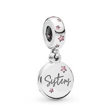 925 Silver Sterling Forever Sisters Dangle Charm