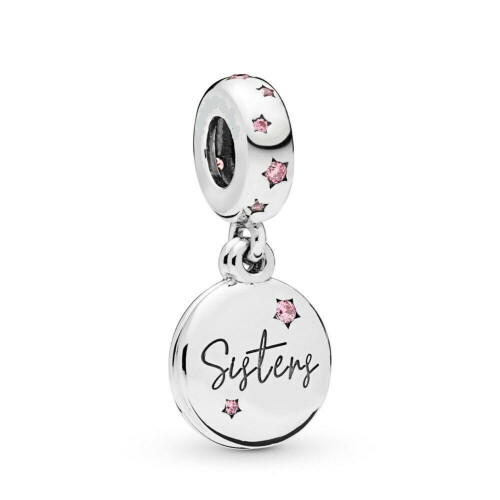 925 Silver Sterling Forever Sisters Dangle Charm