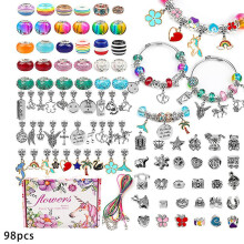 98pcs Bracelet Jewelry Diy Making Kit Toys for Kids Girls Xmas Gifts