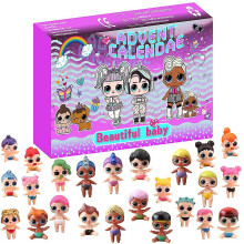 24 Days Christmas Countdown Advent Calendar Christmas Figures Doll Blind Box for Kids Toys Gifts