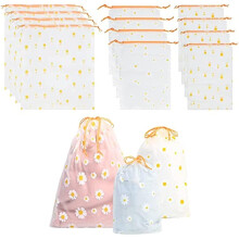 12pcs Travel Shoe Storage Bags,waterproof Drawstring Storage Bags Reusable Space Saver Luggage Organiser Bags for Clothes Cosmetic Shoe (3 Sizes)