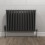 NES Home Traditional Radiator 600 X 828 mm Horizontal Triple Column Matte Black 3
