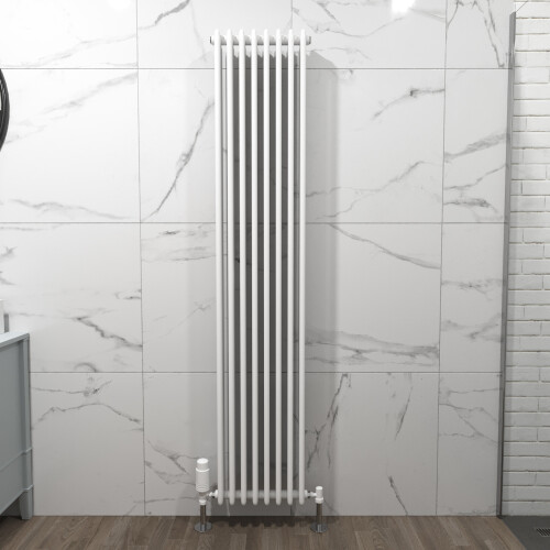 NES Home Traditional Radiator 1800 X 380 mm Vertical Triple Column White 2