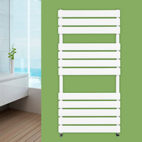 NES Home Nes Home 1200 X 600 mm White Flat Panel Towel Radiator 1