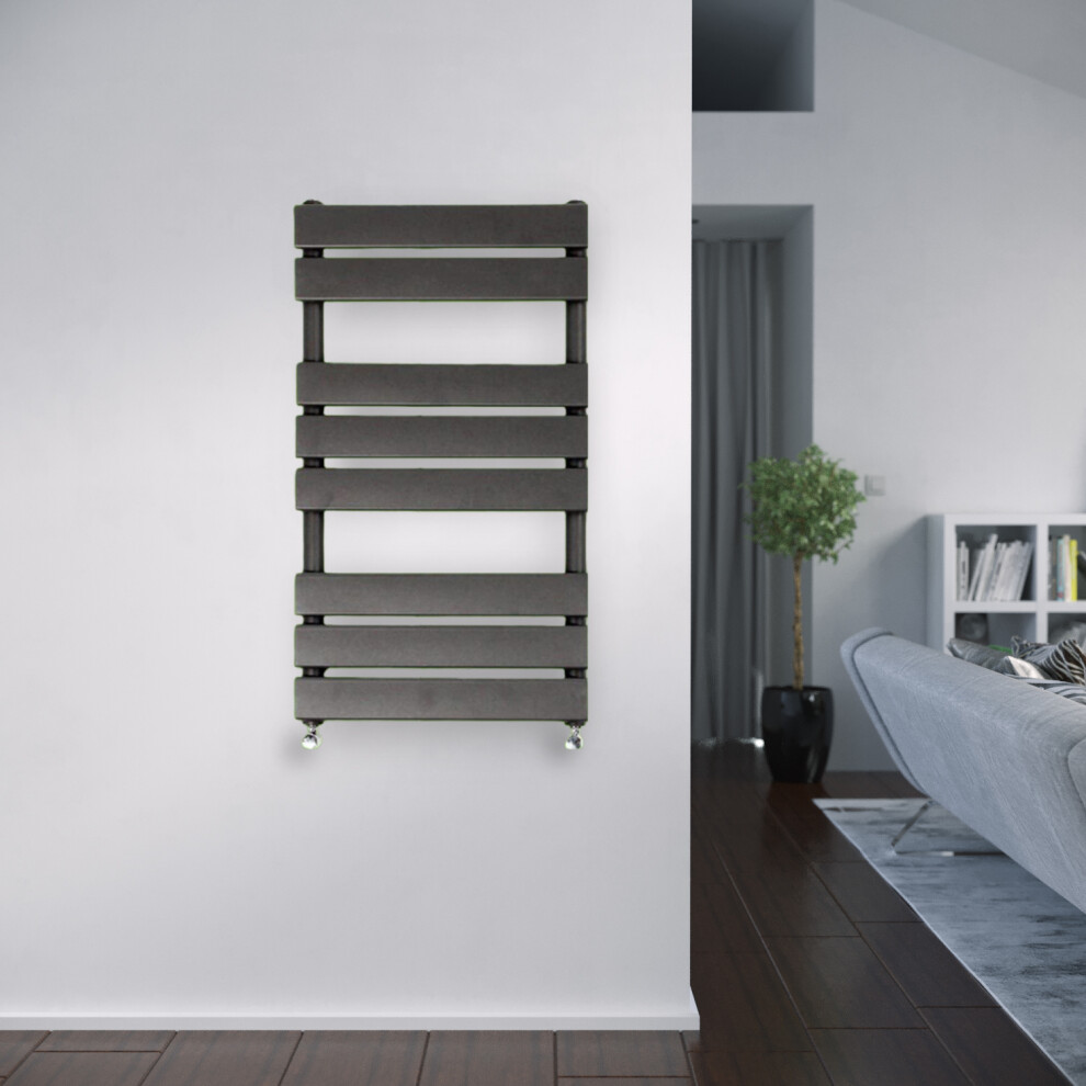 Nes Home 1200 X 600 Mm Anthracite Flat Panel Towel Radiator
