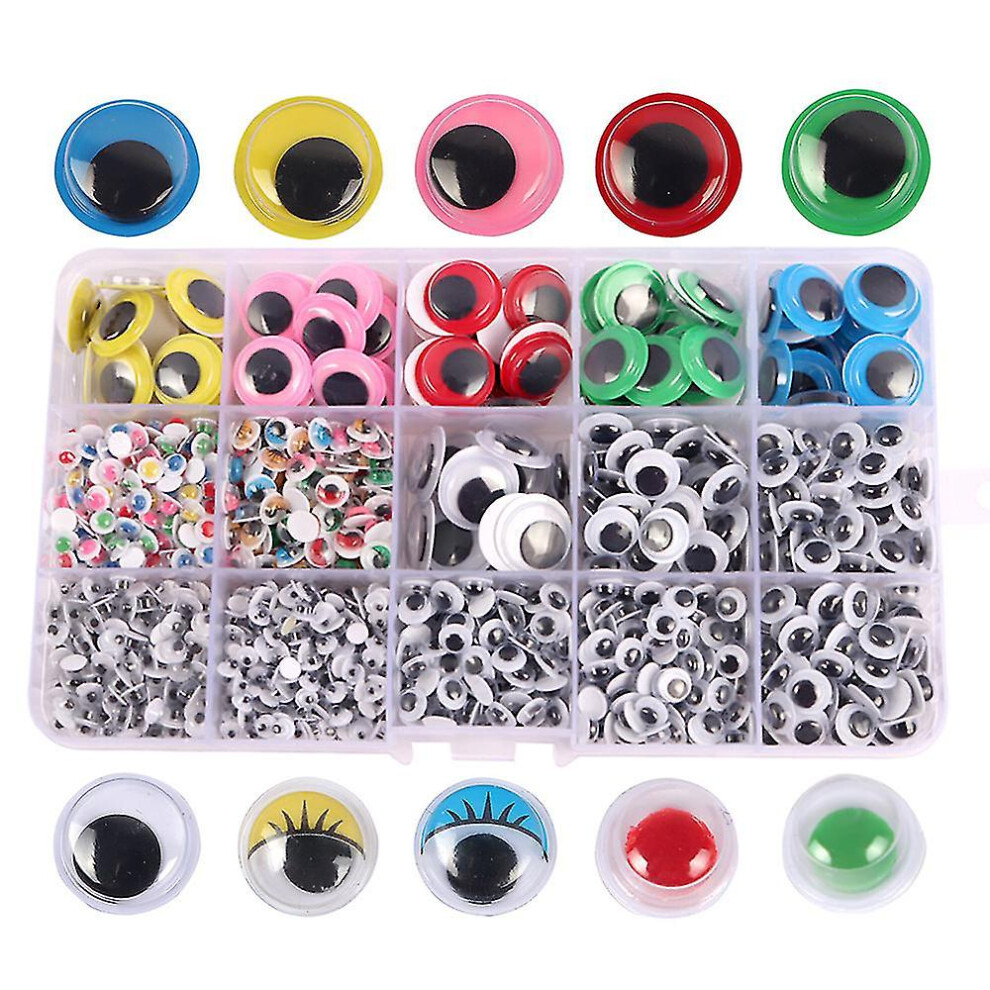 1500pcs Wobbly Wiggle Googly Eyes Self Adhesive for Dolls Diy Toys-image-OPC-PFKBZWJ-NEW