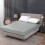 (Silver , Double: 137 x 191 CM.) Luxury Stripe 40CM Fitted Sheet Hotel Bed Sheets 1