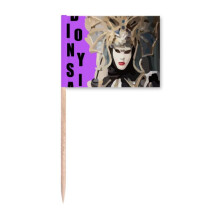 Brazilian Carnival Head Dancer Toothpick Flags Marker Topper Party Decoration