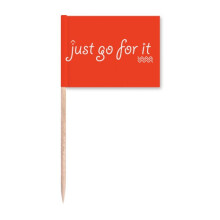 Buzzword Just Go For It Art Deco  Fashion Toothpick Flags Marker Topper Party Decoration