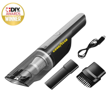 Goodyear Cordless Car Vacuum Cleaner GY900315 - Rechargeable 120W, 8.4V, 3500Pa, 20-30min Run Time, USB Car/Home Charge (5V), Includes Nozzle Brush