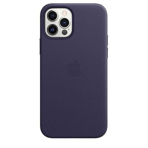 (Deep Violet) Leather Phone Case For Iphone 12/12 Pro Leather Case With Magsafe 1