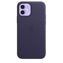 (Deep Violet) Leather Phone Case For Iphone 12/12 Pro Leather Case With Magsafe