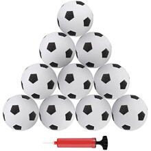 10pcs Mini Rubber Soccer Ball, 4 Inch Inflatable Soccer with An Inflator Mini Soccer Ball Toy