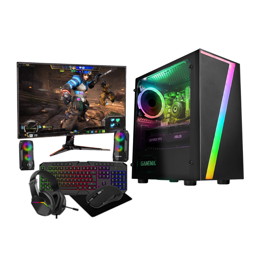 Full Setup Gaming PC i5 Bundle 16GB RAM HDD + 240GB SSD 4GB GT730 + 22" Monitor