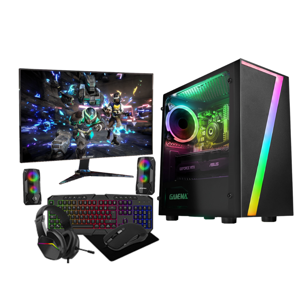 Fast Gaming Intel i5 16GB RAM HDD & 128GB SSD GT730 4GB 22" Monitor PC Bundle & Speaker