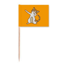 Cat Speckled Glasses Art Deco  Fashion Toothpick Flags Marker Topper Party Decoration