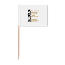 Chaplin Believes Actors Art Deco Fashion Toothpick Flags Marker Topper Party Decoration