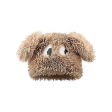 (Khaki) Cute Cartoon Funny Puppy Hat Women's Eyes Long Ears Thickened Pullover Hat Autumn and Winter Warm and Cold-proof Plush Hat