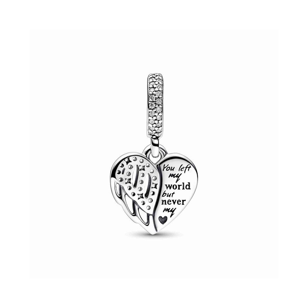 9254 Heart angel wing fit in pandora bracelet sterling silver charm