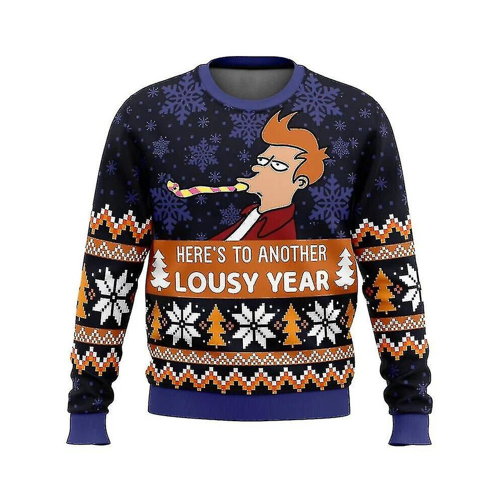 (XL, 2) Christmas Carnival Fun Unisex Anime Surrounding Santa Claus Sweater 3d Sweater Autumn And Winter Clothing Christmas Gift-image-OPC-PFKC8KY-NEW