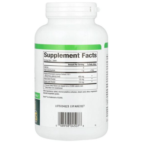 Natural Factors, DGL, Gedehydreerd Licoricewortel-extract, 180 Chewingtabletten 1