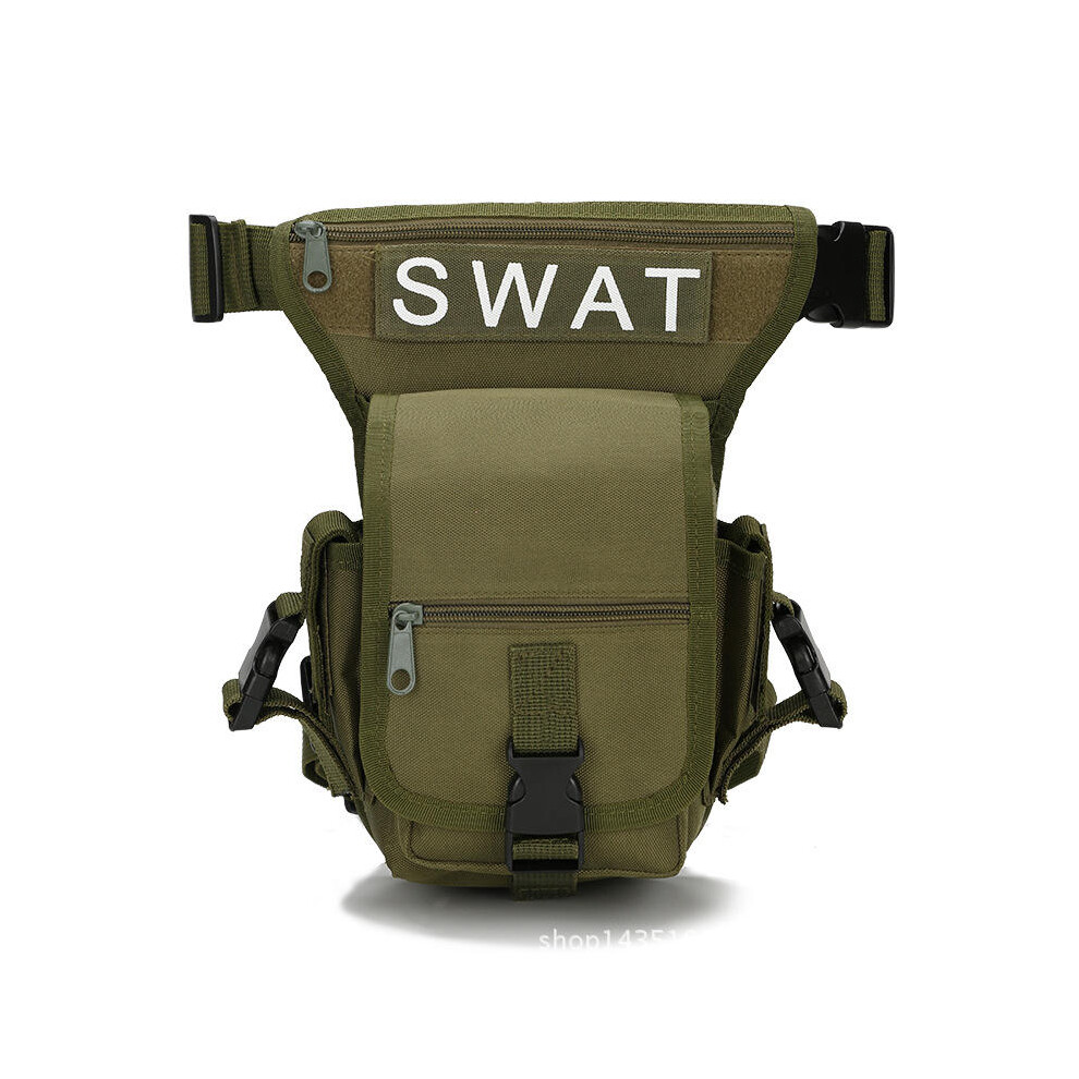 (Army Green) SWAT Hunting Multifunctional Tactical Multi-Purpose Bag Vest Waist Pouch Leg Utility Pack