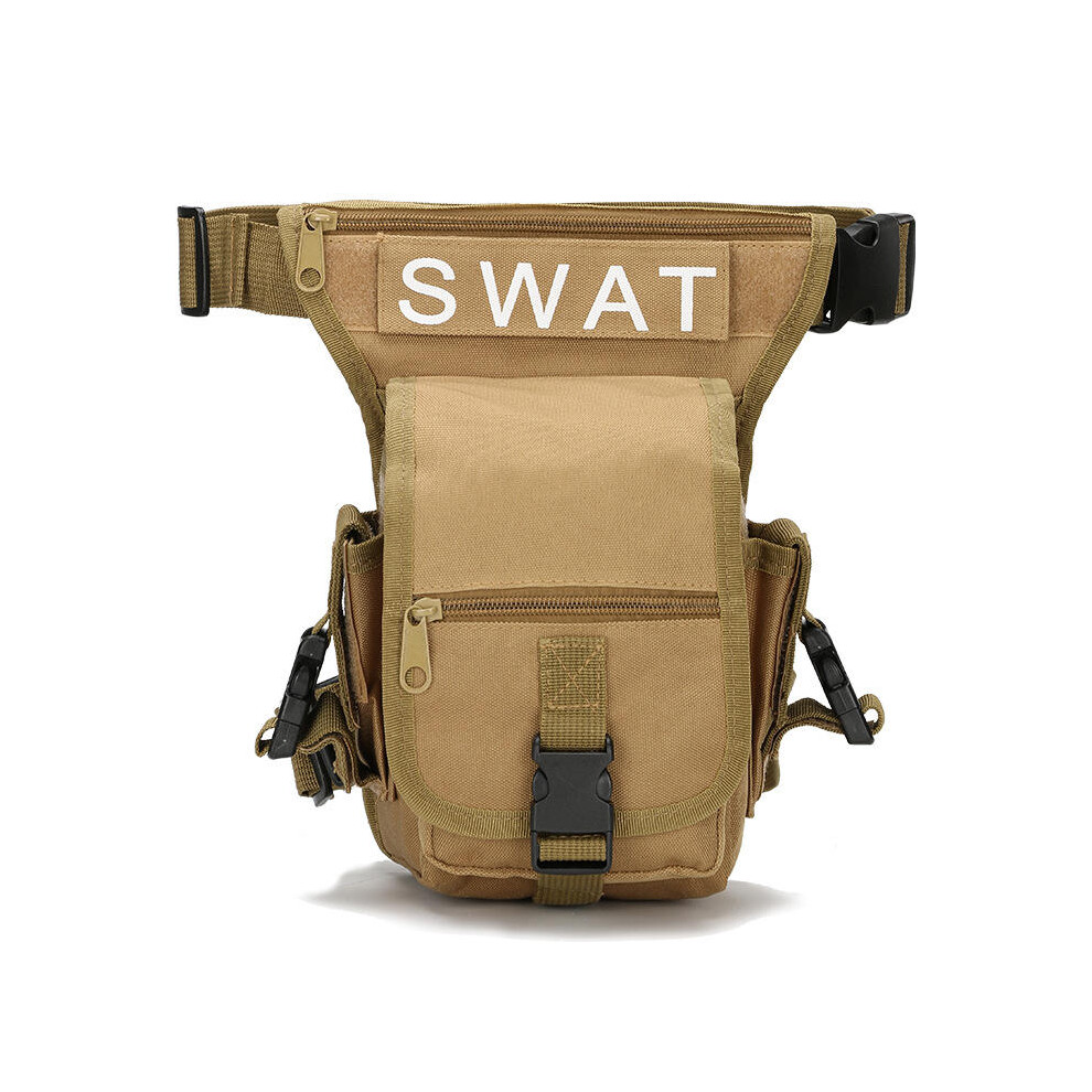 (Sand) SWAT Hunting Multifunctional Tactical Multi-Purpose Bag Vest Waist Pouch Leg Utility Pack