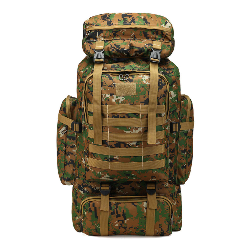 (Jungle digital) 80L Molle Tactical Bag Outdoor Traveling Camping Hiking Military Rucksacks Backpack Camouflage Bag